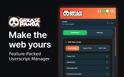I-download ang GreasePanda: Pinakamabilis na Userscript Manager - Screenshot 2