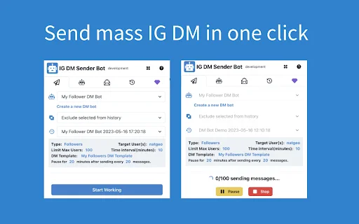 I-download ang Super DM Bot – Awtomatikong IG Message Sender - Screenshot 1
