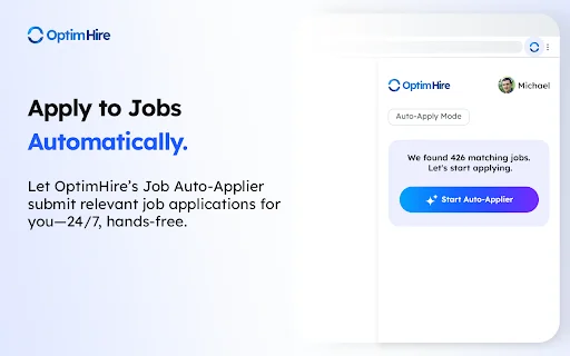 I-download ang OptimHire Job Auto-Applier – Awtomatikong Pag-apply - Screenshot 1