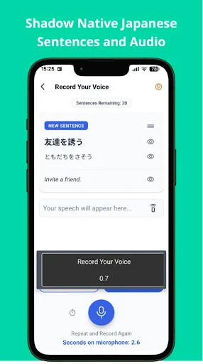I-download ang Fluency Tool: Shadow Japanese Para sa Mastery - Screenshot 1