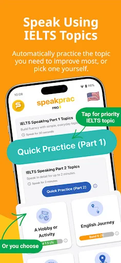 Download AI IELTS Speaking – SpeakPrac: Band 9 Reviewer App - Screenshot 3