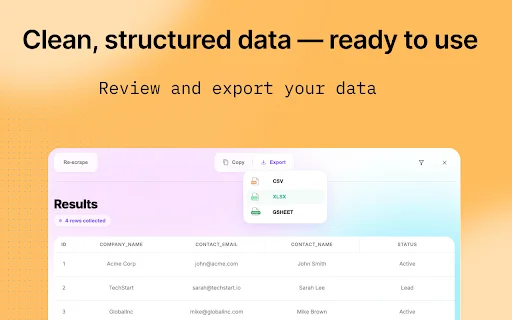 Data Scraper – AI Data Miner: Kunin ang Data nang Walang Code - Screenshot 4