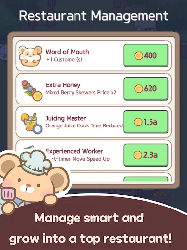 I-download ang Hamster Chef: Idle Restaurant – Masayang Cooking Game - Screenshot 13