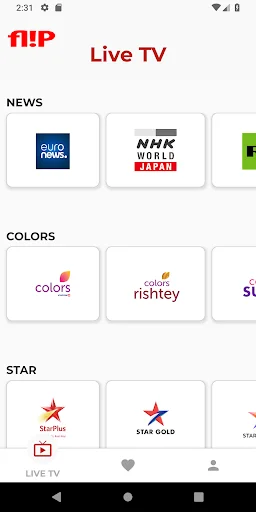 I-download ang Flip TV – Manood ng Live International TV Channels - Screenshot 1