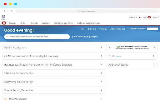 I-download ang Unilever Coupa Assistant – Pabilisin ang Workflow - Screenshot 1