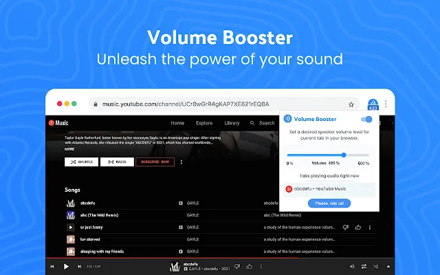 I-download ang Volume Booster – Palakasin ang Sound ng Browser - Screenshot 1