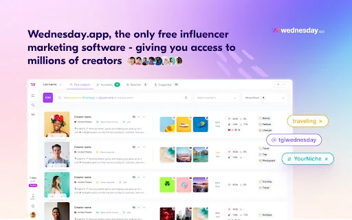 Influencer Analytics by Wednesday: Libreng Tool Para sa Marketing - Screenshot 3