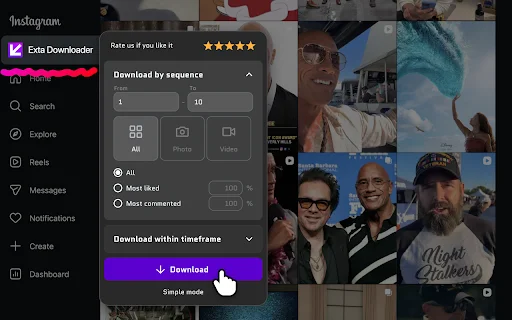 Exta: Pinakamabilis na Instagram Downloader – Libreng HD Download - Screenshot 2